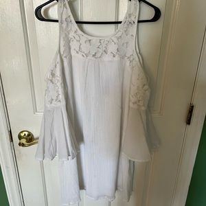 White Lace Mini Dress